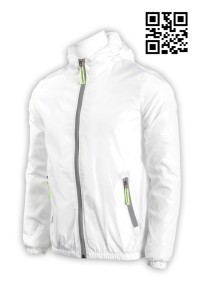 J517純色連帽風褸外套 簡約純白風褸外套 經典風褸外套  電影戲服訂做 拍戲服裝訂 風衣外套哪裡買 風褸外套製造商